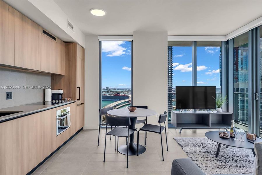 Furnished interior view inside a new home in , Miami (Image 18).