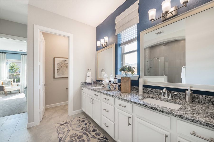 Representative furnished interior of a home built from the The Thomasville by David Weekley Homes in South Brook, Leander (Image 3).
