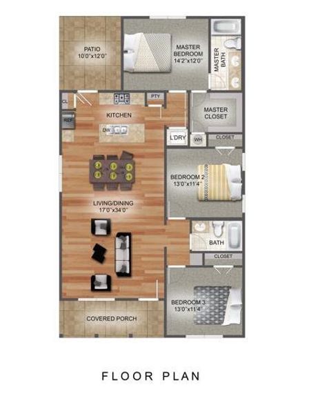 2D floor plan layout of this home in , Fort Worth, TX (Image 4).