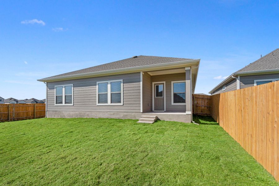 Rear of Home and Private Backyard Rear of Home and Private Backyard