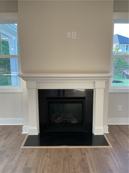 Fireplace in the family room