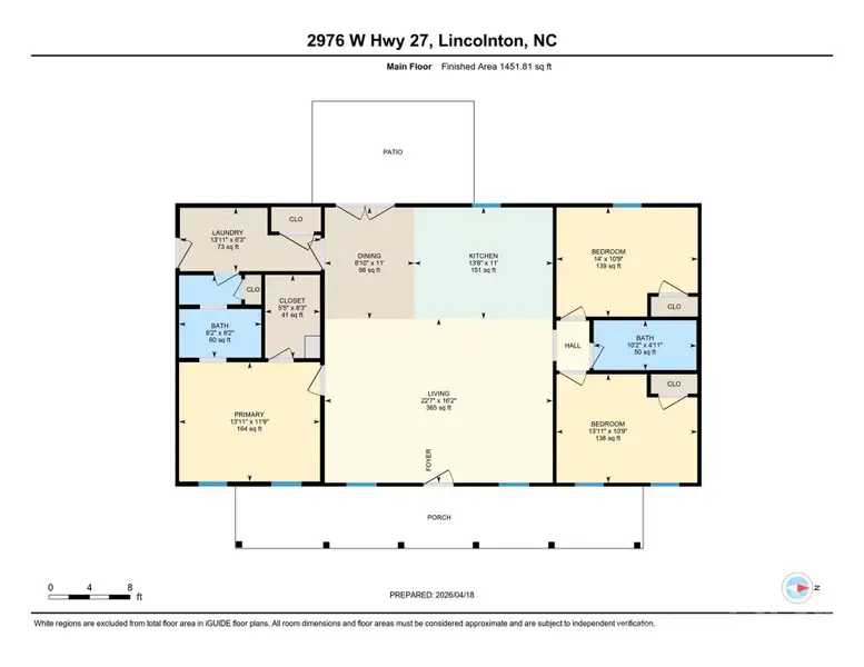 2D floor plan layout of this home in , Lincolnton, NC (Image 4).