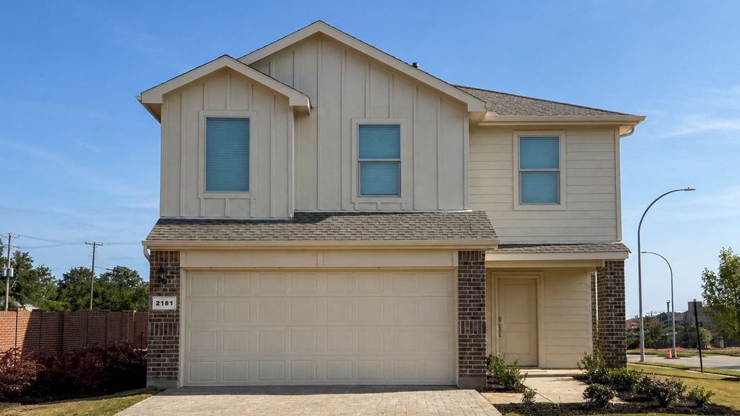 Representative exterior photo of a completed home built from the Franklin by D.R. Horton in California Meadows, Arlington, TX (Image 2).