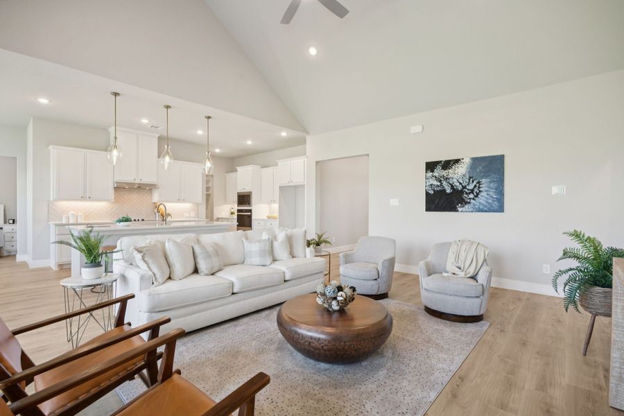 Representative furnished interior of a home built from the Belmont by Centre Living Homes in Lakeway Estates, Waxahachie (Image 9).