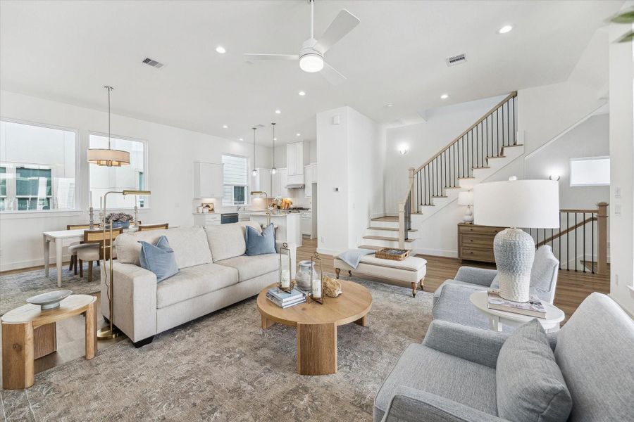 Furnished interior view inside a new home in Upland Estates, Houston (Image 10).