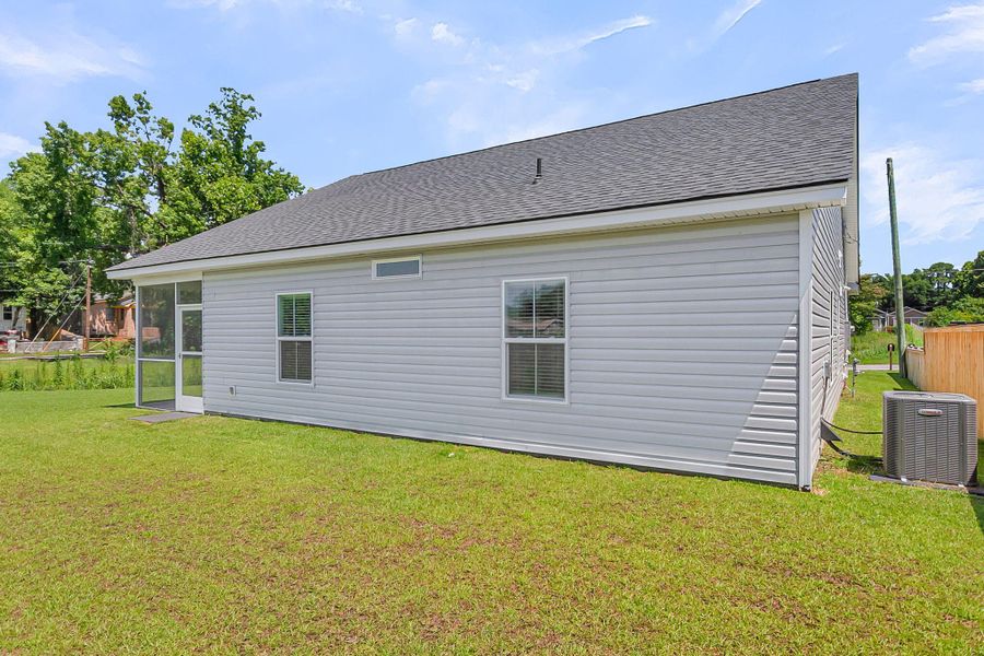 Exterior details and patio area of a home in , North Charleston (Image 22).