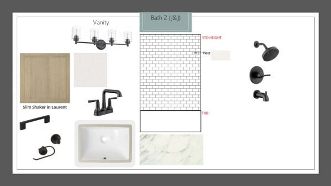 Sample of building materials used in homes in Rio Vista at Kelly Ranch, Aledo (Image 26).