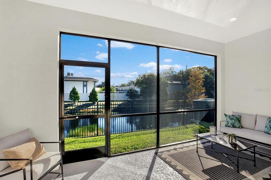 Exterior details and patio area of a home in The Towns At Long Bayou, Seminole (Image 22). Exterior details and patio area of a home in The Towns At Long Bayou, Seminole (Image 22).