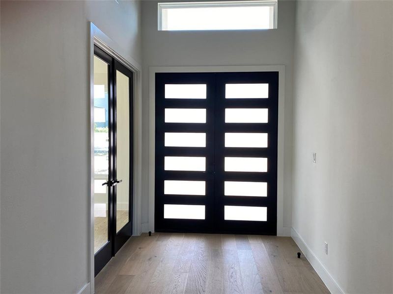 Entry Foyer & French Doors to 1st Fl. Office/Bedroom & Bathroom Suite