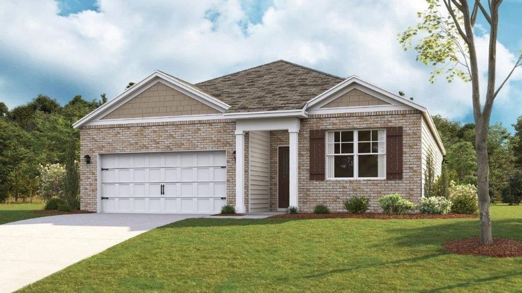 Front exterior of a new home in Price's Point, Knoxville, TN, highlighting curb appeal (Image 1).