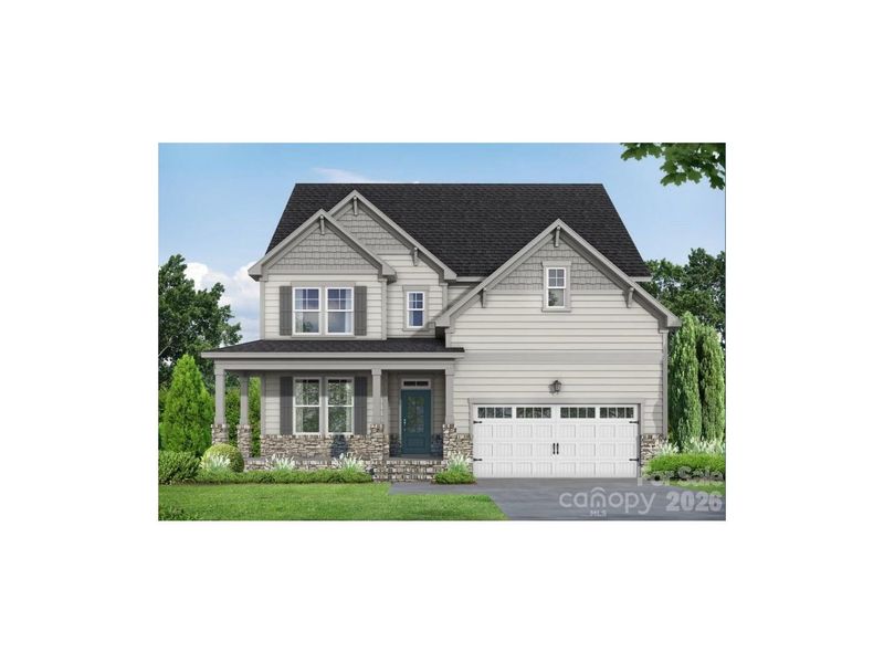Exterior rendering of this home design in Windgate, Mooresville, NC (Image 2). Exterior rendering of this home design in Windgate, Mooresville, NC (Image 2).