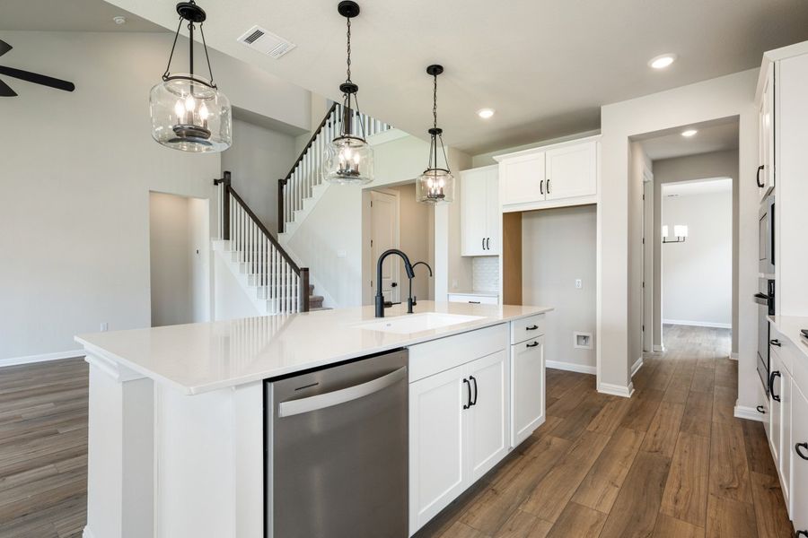 Representative furnished interior of a home built from the Thornton by Ashton Woods in Berry Creek Highlands, Georgetown (Image 9).