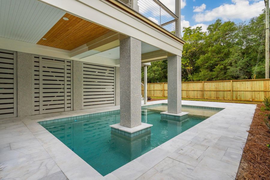 Exterior details and patio area of a home in , Isle Of Palms (Image 3). Exterior details and patio area of a home in , Isle Of Palms (Image 3).