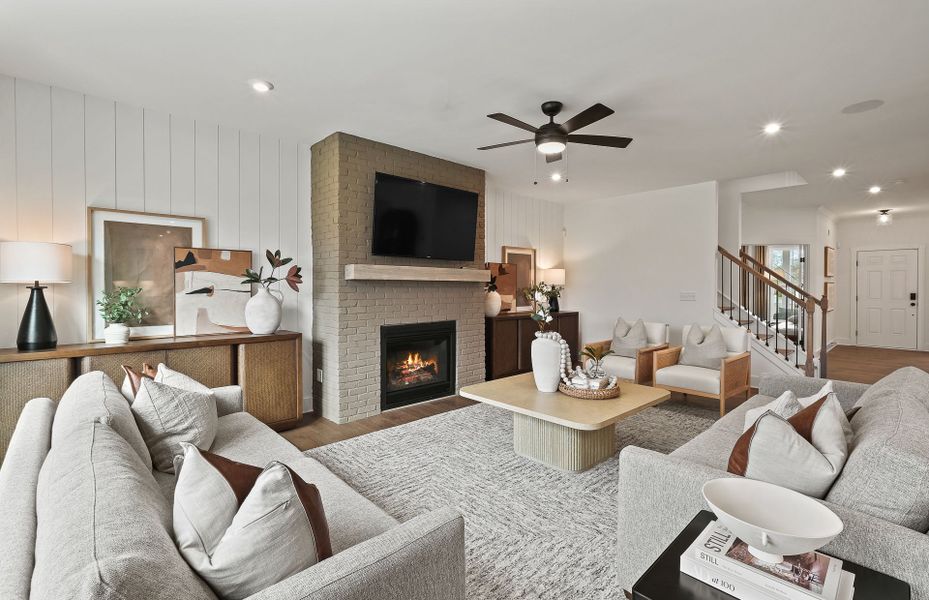 Representative furnished interior of a home built from the Riverton by Pulte Homes in Riversprings, Dacula (Image 5).