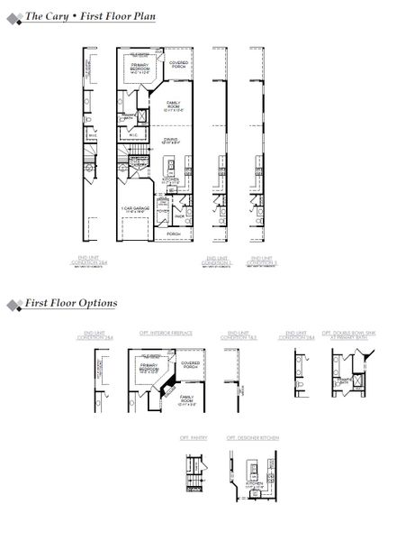 2D floor plan layout for the Cary by Eastwood Homes in CraigStone, Woodruff, SC (Image 3).