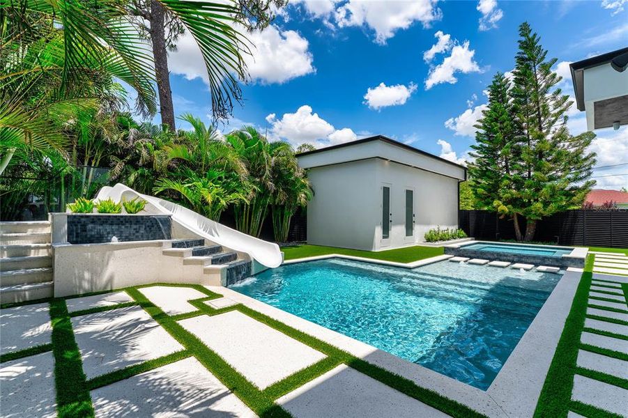 Exterior details and patio area of a home in , Tampa (Image 2). Exterior details and patio area of a home in , Tampa (Image 2).