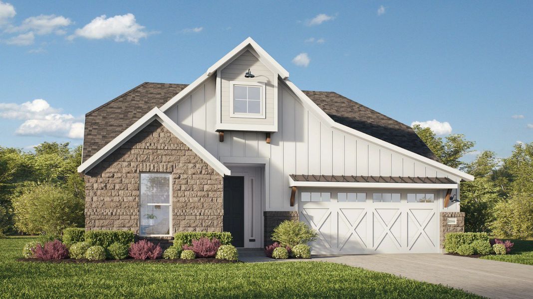 2D floor plan layout for the Oleander by DRB Homes in The Crossvine, Schertz, TX (Image 5).