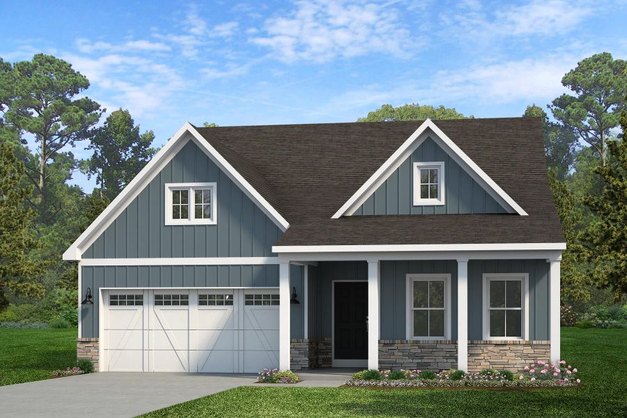 Representative exterior photo of a completed home built from the Harrison by Keystone Custom Homes in Edgewater on Lake Tillery, Norwood, NC (Image 10).