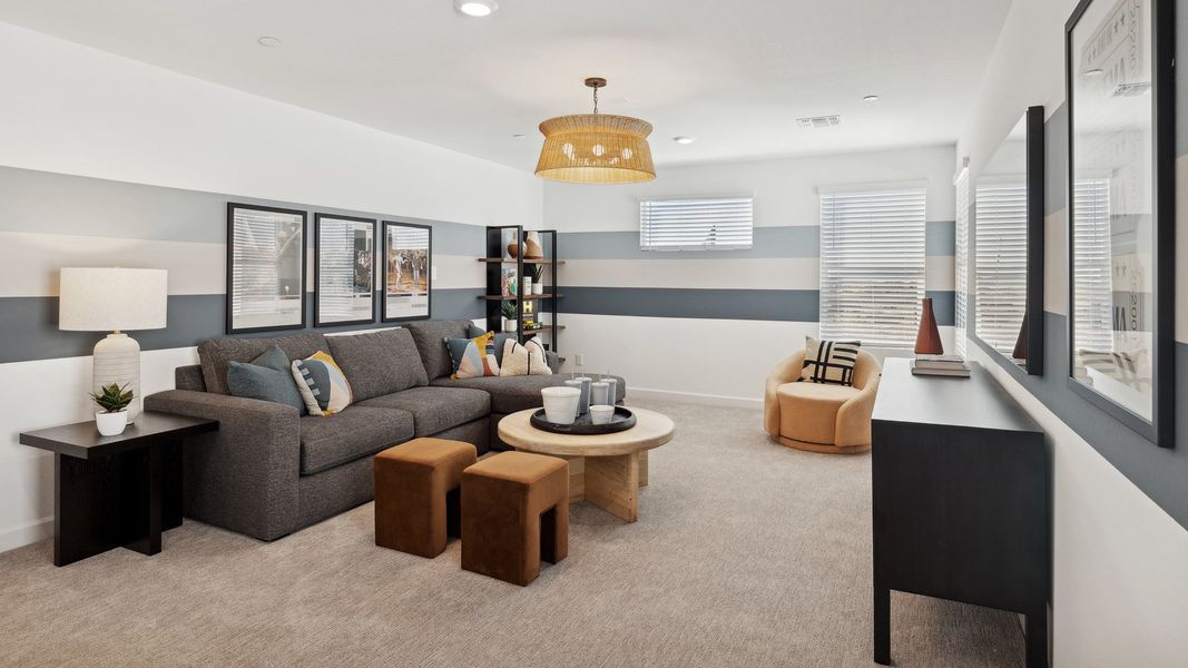 Representative furnished interior of a home built from the Mirage by D.R. Horton in The Buttes at Mystic, Peoria (Image 32).