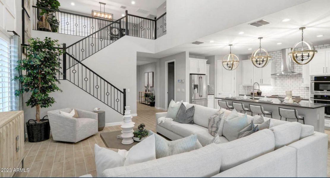 Kitchen Great room staircase