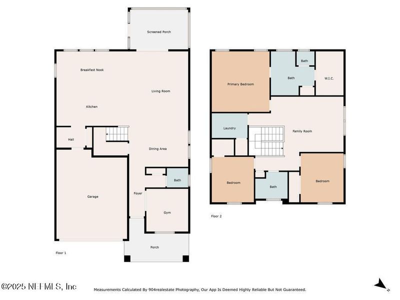2D floor plan layout of this home in Tributary, Yulee, FL (Image 3).