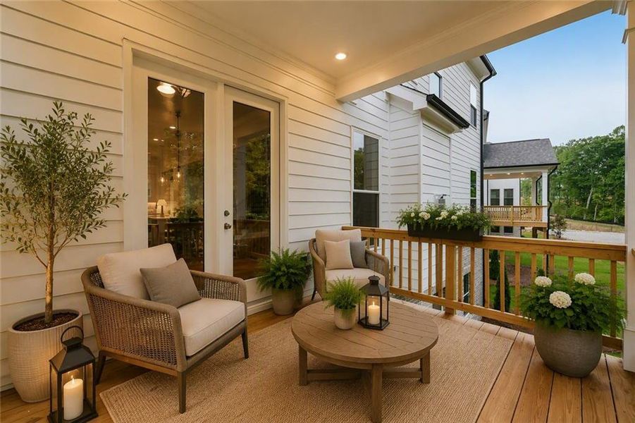 Exterior details and patio area of a home in Waterhaven, Cumming (Image 33).