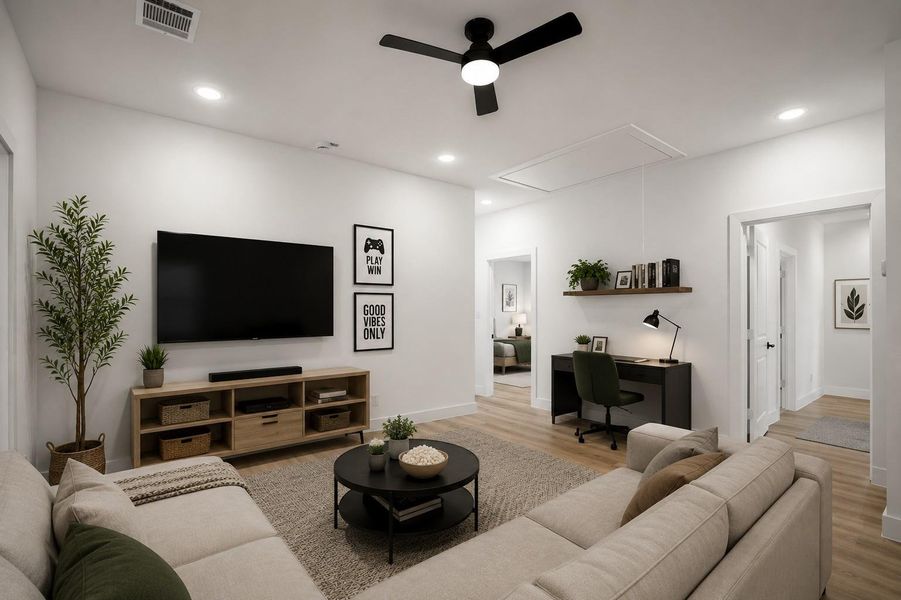 Furnished interior view inside a new home in , Houston (Image 12).
