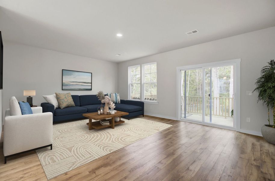 Furnished interior view inside a new home in Indigo Grove Townhomes, Johns Island (Image 11).