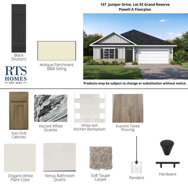 2D floor plan layout of this home in Grand Reserve, Hinesville, GA (Image 4).