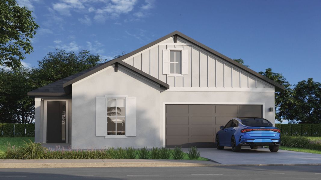 Representative exterior photo of a completed home built from the Palomino by Estela Living in Juliette Falls, Ocala, FL (Image 20). Representative exterior photo of a completed home built from the Palomino by Estela Living in Juliette Falls, Ocala, FL (Image 20).
