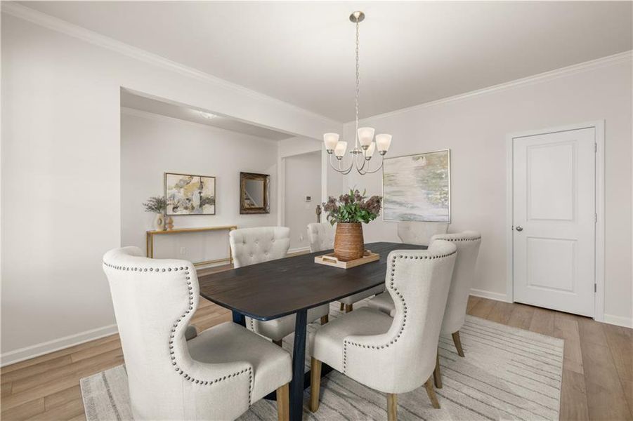 Furnished interior view inside a new home in Alcovy Village, Lawrenceville (Image 9).