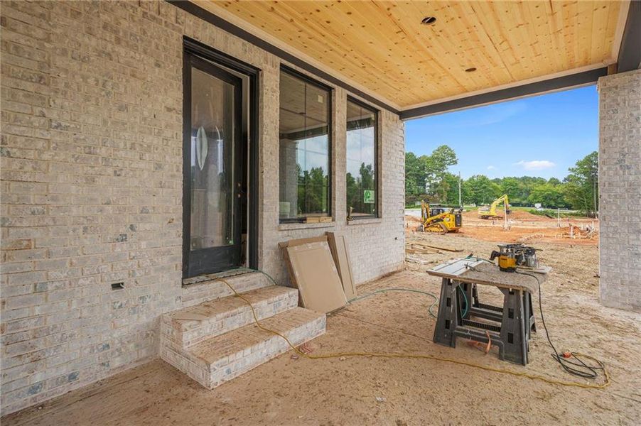 Exterior details and patio area of a home in , Suwanee (Image 23).
