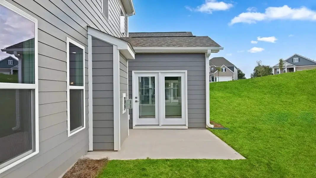 Exterior details and patio area of a home in Spring Ridge Reserve, Anderson (Image 19). Exterior details and patio area of a home in Spring Ridge Reserve, Anderson (Image 19).