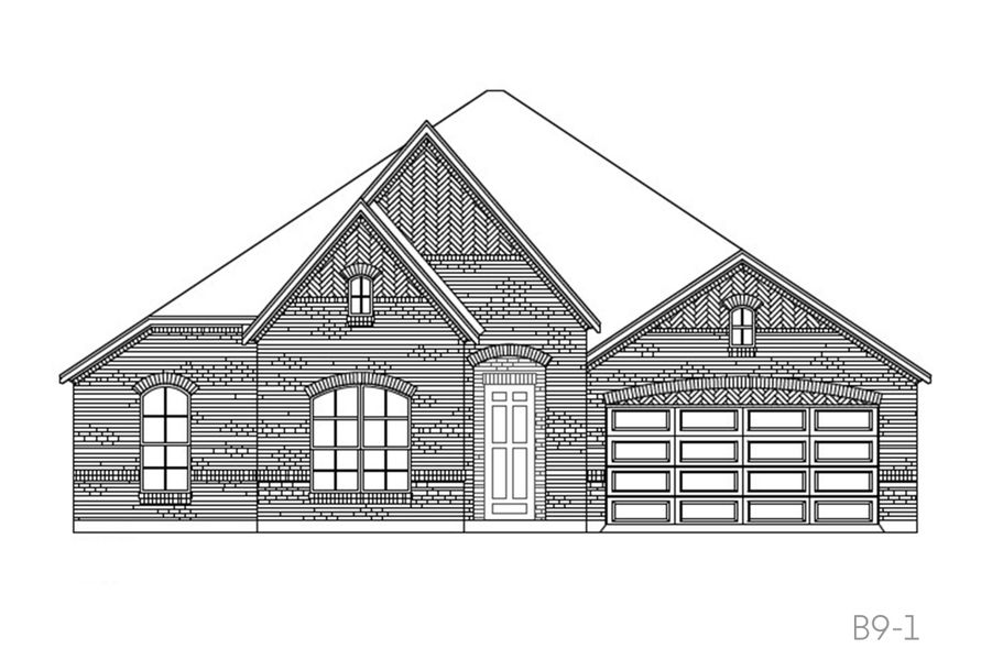 Representative rendering of the exterior for the Cambridge by John Houston Homes (Image 3).