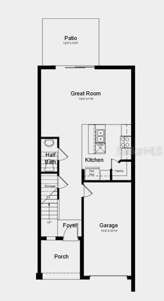 2D floor plan layout of this home in The Towns at Tiburon, Nokomis, FL (Image 3).