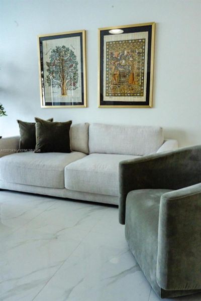 Furnished interior view inside a new home in , Miami (Image 31).