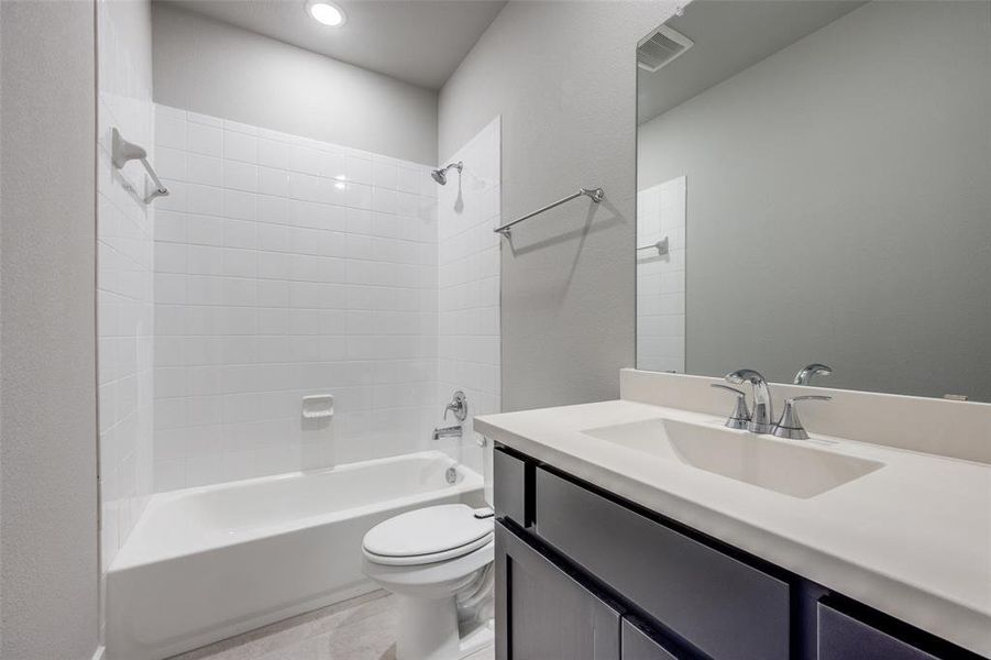 Bathroom with  shower combination and vanity