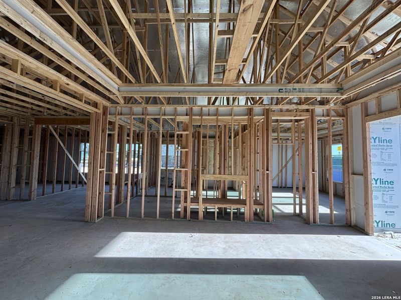 In-progress construction of a new home in The Heritage at Saddlebrook Ranch 70's, Schertz, TX (Image 7).