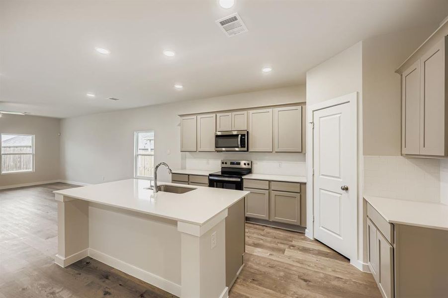 Furnished interior view inside a new home in MiraVerde, Crowley (Image 4). Furnished interior view inside a new home in MiraVerde, Crowley (Image 4).