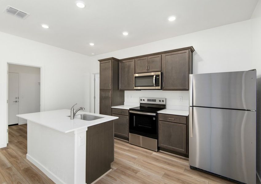 A chef-ready kitchen awaits.