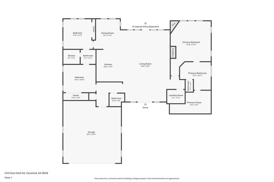 2D floor plan layout of this home in , Cleveland, GA (Image 5).