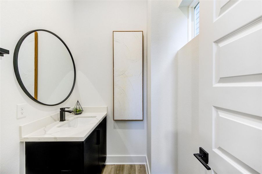 Half bathroom located on the second floor.