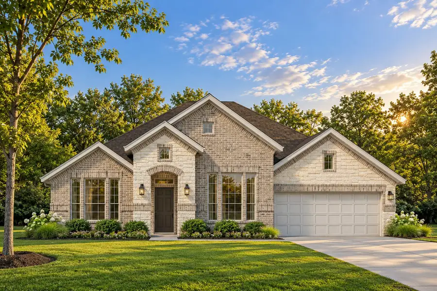 Representative exterior photo of a completed home built from the Agave Single Story by Kindred Homes in Dominion Park, Waxahachie, TX (Image 2).