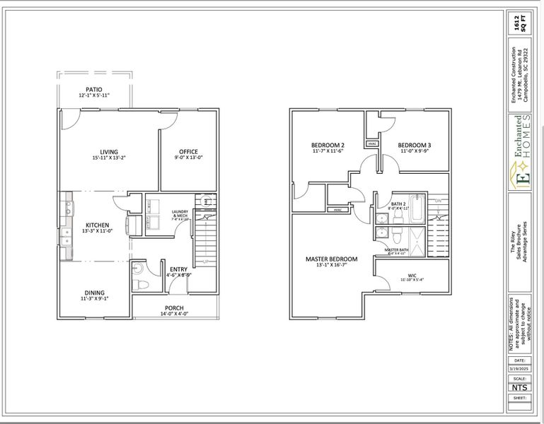 2D floor plan layout of this home in Gentry Place, Spartanburg, SC (Image 2). 2D floor plan layout of this home in Gentry Place, Spartanburg, SC (Image 2).