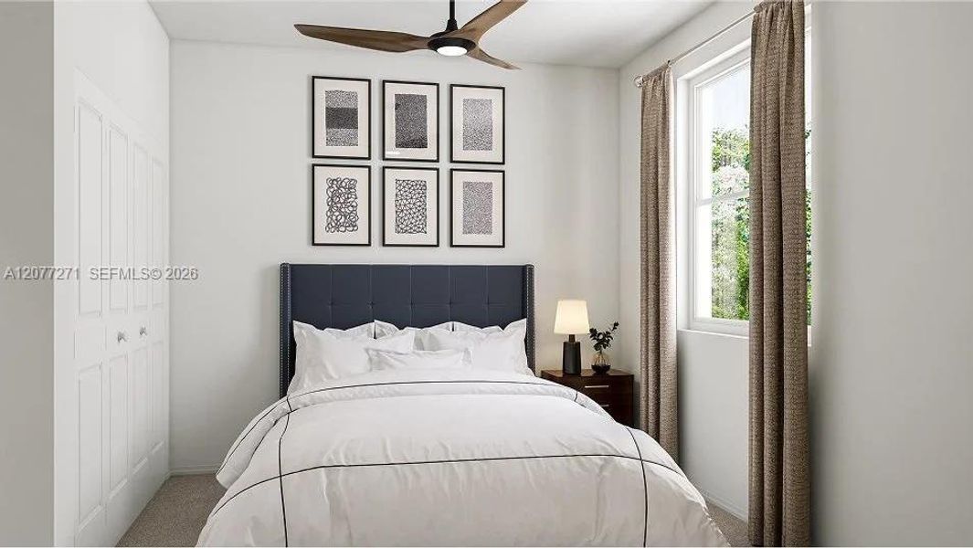 Furnished interior view inside a new home in Solstice, Miami (Image 9). Furnished interior view inside a new home in Solstice, Miami (Image 9).