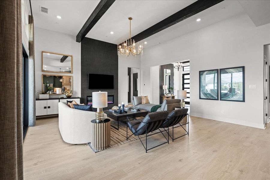 Furnished interior view inside a new home in Sweetwater, Austin (Image 34).