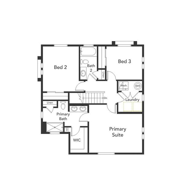 2D floor plan layout of this home in Thompson River Ranch, Johnstown, CO (Image 2). 2D floor plan layout of this home in Thompson River Ranch, Johnstown, CO (Image 2).
