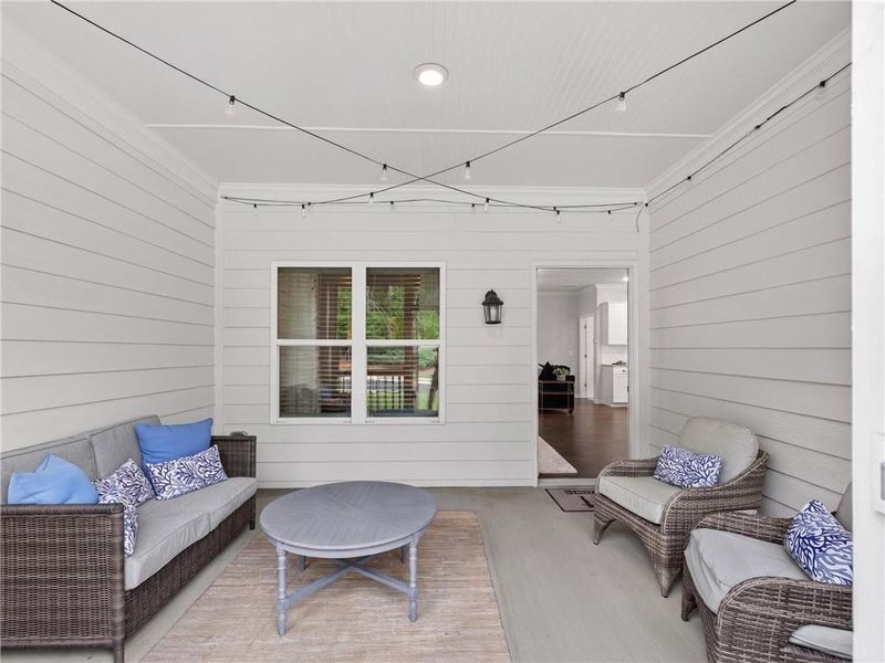 Exterior details and patio area of a home in Creekwood, Powder Springs (Image 3).