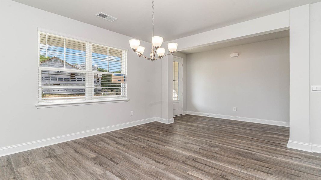 Representative unfurnished interior of a home built from the HARBOR OAK by D.R. Horton in Haven View, Murrells Inlet (Image 15).