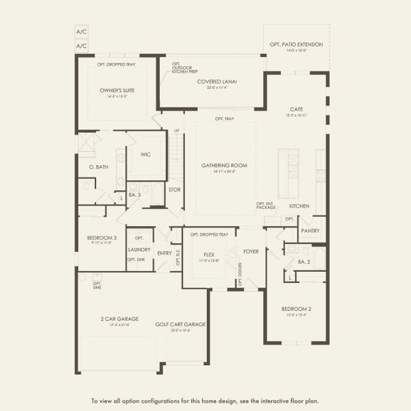 2D floor plan layout for the Stellar Grand by Del Webb in Del Webb Lakehaven, Clermont, FL (Image 4).